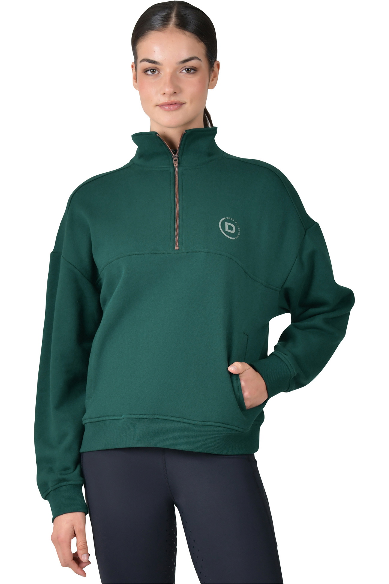 2025 Dublin Womens 1/4 Zip Fleece Pullover 1028853 - Dark Emerald